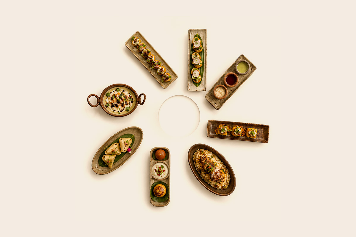 Artfully plated local food